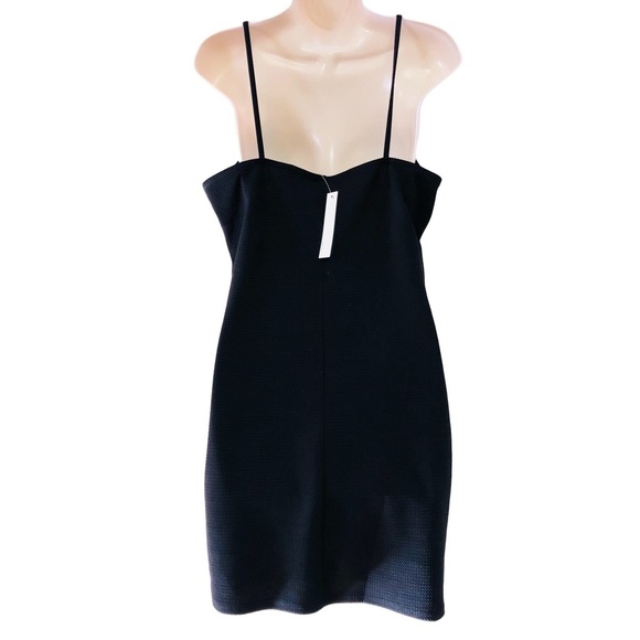 BRANDY BLU Black Embroidered Rose Dress Large - Picture 4 of 4